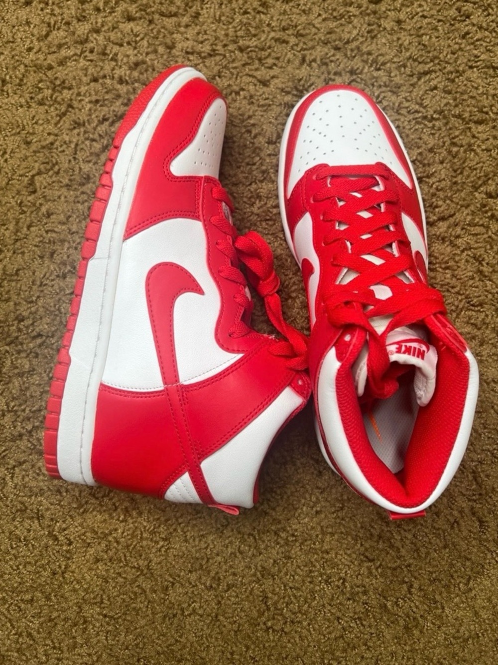 Nike Dunk Highs**Championship Red**7 Youth**New